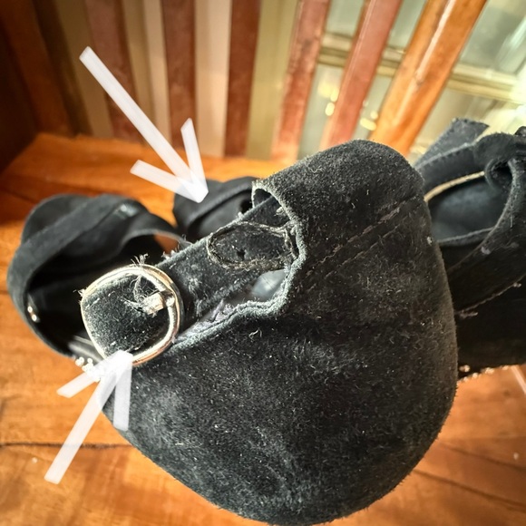 Jeffrey Campbell Studded Platform Wedges – Black Suede – Women’s 8.5 - Picture 15 of 16